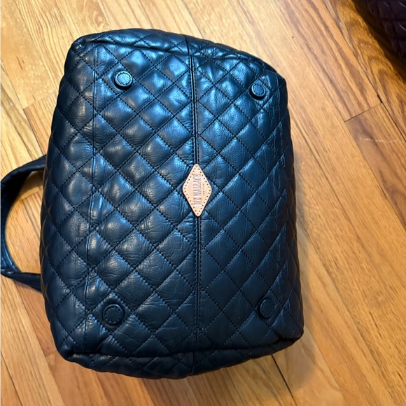 EUC, barely used MZ Wallace Black Leather Quilted Small Metro Deluxe Tote - Picture 12 of 14